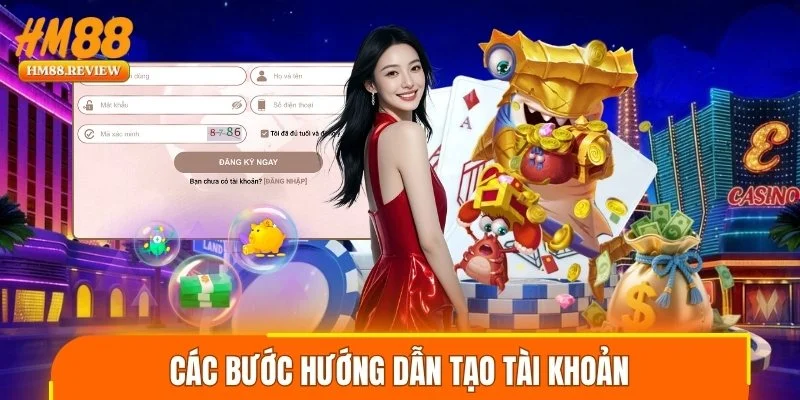 Các bước hướng dẫn tạo tài khoản